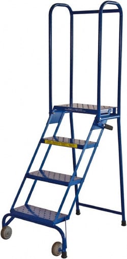 MSC&nbsp;Ballymore Step Ladder, Steel, 4 Step, 350 lb. Capacity, 1 ea.