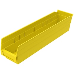 MSC&nbsp;Akro-Mils Hopper Shelf Bin, High-Density Polypropylene, 17-7/8 in. x 4-1/8 in. x 4 in., Yellow, 1 ea