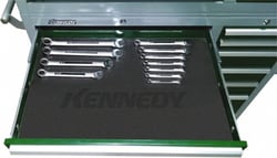 MSC&nbsp;Kennedy Tool Drawer Liner, Polyester, Non-Slip, Black, 1 Kit