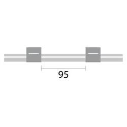 Glass Expansion&nbsp;Contour Flared End PVC Pump Tube 2tag (95mm) 1.30mm ID Grey/Grey (PKT 6)