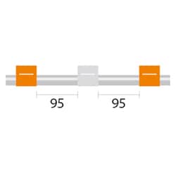Glass Expansion&nbsp;PVC Pump Tube 3tag (95mm) 0.64mm ID Orange/White (PKT 12)