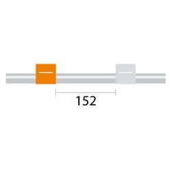 Glass Expansion&nbsp;Contour Flared End MH Pump Tube 2tag (152mm) 0.64mm ID Orange/White (PKT 6)