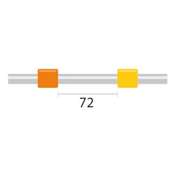 Glass Expansion&nbsp;ProLok Contour Flared End PVC Pump Tube Short 2tag 0.51mm ID Orange/Yellow (PKT 6)