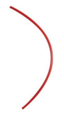 Glass Expansion&nbsp;Nylon Pressure Tubing - Short Red
