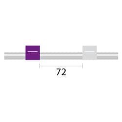 Glass Expansion&nbsp;Tygon MH Pump Tube 2tag (72mm) 2.79mm ID Purple/White (PKT 6)