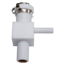 Glass Expansion&nbsp;HF Drain Adaptor (straight) with Auxiliary Gas Port