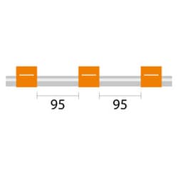 Glass Expansion&nbsp;PVC Pump Tube 3tag (95mm) 0.89mm ID Orange/Orange (PKT 12)