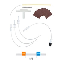 Glass Expansion&nbsp;HF-resistant Internal Standard Kit with Orange/Blue Contour Flared End PVC tubing