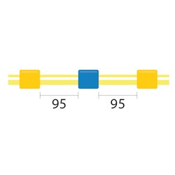 Glass Expansion&nbsp;ProLok PharMed Pump Tube 3tag (95mm) 1.52mm ID Yellow/Blue (PKT 12)