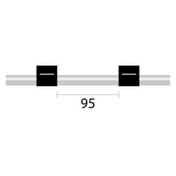 Glass Expansion&nbsp;Contour Flared End PVC Pump Tube 2tag (95mm) 0.76mm ID Black/Black (PKT 6)