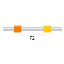 Glass Expansion&nbsp;ProLok PVC Pump Tube Short 2tag 0.51mm ID Orange/Yellow (PKT 12)