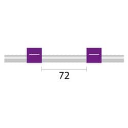 Glass Expansion&nbsp;Contour Flared End MH Pump Tube 2tag (72mm) 2.06mm ID Purple/Purple (PKT 6)