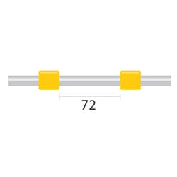 Glass Expansion&nbsp;ProLok PVC Pump Tube Short 2tag 1.42mm ID Yellow/Yellow (PKT 12)