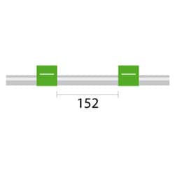 Glass Expansion&nbsp;PVC Pump Tube Long 2tag 1.85mm ID Green/Green, (PKT 12)