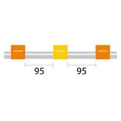 Glass Expansion&nbsp;PVC Pump Tube 3tag (95mm) 0.51mm ID Orange/Yellow (PKT 12)