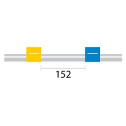 Glass Expansion&nbsp;Contour Flared End MH Pump Tube 2tag (152mm) 1.52mm ID Yellow/Blue (PKT 6)
