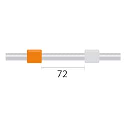 Glass Expansion&nbsp;ProLok Contour Flared End PVC Pump Tube Short 2tag 0.64mm ID Orange/White (PKT 6)