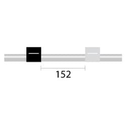 Glass Expansion&nbsp;PVC Pump Tube Long 2tag 3.17mm ID Black/White (PKT 12)