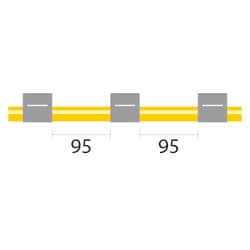 Glass Expansion&nbsp;Solva Flex Pump Tube 3 tag (95mm) 1.30mm ID Grey/Grey (PKT 12)
