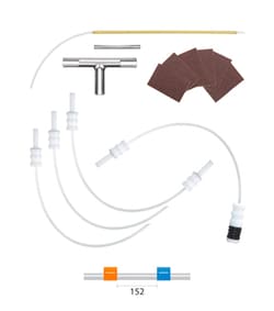 Glass Expansion&nbsp;Internal Standard Kit with Orange/Blue Contour Flared End PVC tubing