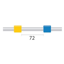 Glass Expansion&nbsp;ProLok PVC Pump Tube Short 2tag 1.52mm ID Yellow/Blue (PKT 12)