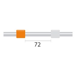 Glass Expansion&nbsp;ProLok PVC Pump Tube Short 2tag 0.64mm ID Orange/White (PKT 12)