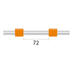 Glass Expansion&nbsp;ProLok PVC Pump Tube Short 2tag 0.76mm ID Orange/Orange (PKT 12)