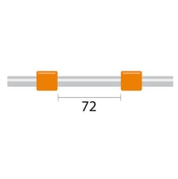 Glass Expansion&nbsp;Contour Flared End PVC Pump Tube Short 2tag 0.89mm ID Orange/Orange (PKT 6)