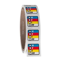 GA International&nbsp;Hazardous Materials Identification System (HMIS) Labels 0.875