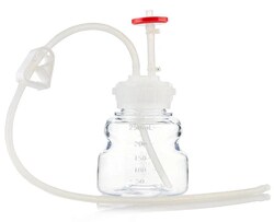 Foxx Life Sciences&nbsp;EZBiopure TR Single Use (SUT) Media Bottle Assembly, 125mL, PS, GL45 wide mouth VersaCap with Over molded Platinum Cured Silicone Tubing, Vented Port with Diptube & Plug, Closed System Transfer Assembly, Sterile, 10/CS