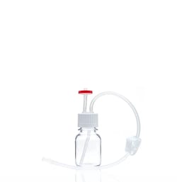 Foxx Life Sciences&nbsp;EZBio MTO Single Use (SUT) Media Bottle Assembly, 125mL, PETG, 38-430 VersaCap with Overmolded Platinum-Cured Silicone Tubing, Vented Port with Diptube and Luer, Closed System Fluid Transfer System, Sterile, 10/Case