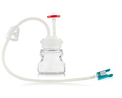 Foxx Life Sciences&nbsp;EZBiopure TR Single Use (SUT) Media Bottle Assembly, 125mL, PS, GL-45 wide mouth VersaCap with Over molded Platinum Cured Silicone Tubing, Vented Port with Diptube & MicroCNX, Closed System Transfer Assembly, Sterile, 10/CS