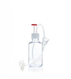 Foxx Life Sciences&nbsp;EZBio MTO Single Use (SUT) Media Bottle Assembly, 500mL, PETG, 38-430 VersaCap with Over molded Platinum-Cured Silicone Tubing, Vented Port with Diptube and CPC AQS, Aseptic Fluid Transfer System, Sterile, 10/Case