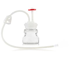 Foxx Life Sciences&nbsp;EZBiopure TR Single Use (SUT) Media Bottle Assembly, 125mL, PETG, GL 45 wide mouth VersaCap with Over molded Platinum Cured Silicone Tubing, Vented Port with Dip Tube & Luer, Aseptic Transfer Assembly, Sterile, 10/CS