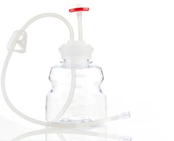 Foxx Life Sciences&nbsp;EZBiopure TR Single Use (SUT) Media Bottle Assembly, 500mL, PS, GL 45 wide mouth VersaCap with Overmolded Platinum Cured Silicone Tubing, Vented Port with Diptube & Luer, Aseptic Fluid Transfer Assembly, Sterile, 10/CS