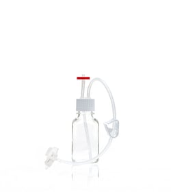 Foxx Life Sciences&nbsp;EZBio MTO Single Use (SUT) Media Bottle Assembly, 250mL, PETG, 38-430 VersaCap with Overmolded Platinum-Cured Silicone Tubing, Vented Port with Dip Tube and CPC AQS, Closed System Fluid Transfer System, Sterile, 10/Case