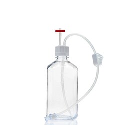 Foxx Life Sciences&nbsp;EZBio MTO Single Use (SUT) Media Bottle Assembly, 1L, PC, 38-430 VersaCap with Overmolded Platinum-Cured Silicone Tubing, Vented Port with Diptube and CPC MPC, Closed System Fluid Transfer System, Sterile, 10/Case