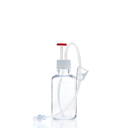 Foxx Life Sciences&nbsp;EZBio MTO Single Use (SUT) Media Bottle Assembly, 500mL, PETG, 38-430 VersaCap with Over molded Platinum-Cured Silicone Tubing, Vented Port with Diptube and CPC MPC, Aseptic Fluid Transfer System, Sterile, 10/Case