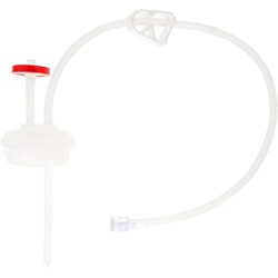 Foxx Life Sciences&nbsp;EZBiopure TR MTO Single-Use (SUT) GL 45 Transfer Cap Assembly, 500mL, GL45 VersaCap with Over molded Platinum Cured Silicone Tubing, Vented Port with Dip Tube & Luer, Closed System Transfer Assembly, Sterile, 20/CS