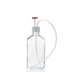 Foxx Life Sciences&nbsp;EZBio MTO Single Use (SUT) Media Bottle Assembly, 1L, PC, 38-430 VersaCap with Over molded Platinum-Cured Silicone Tubing, Vented Port with Diptube and Plug, Aseptic Fluid Transfer System, Sterile, 10/Case