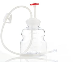 Foxx Life Sciences&nbsp;EZBiopure TR Single Use (SUT) Media Bottle Assembly, 500mL, PETG, GL-45 wide mouth VersaCap with Over molded Platinum Cured Silicone Tubing, Vented Port with Dip Tube & Luer, Closed System Transfer Assembly, Sterile, 10/CS