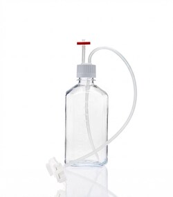 Foxx Life Sciences&nbsp;EZBio MTO Single Use (SUT) Media Bottle Assembly, 1L, PC, 38-430 VersaCap with Overmolded Platinum-Cured Silicone Tubing, Vented Port with Diptube and CPC AQS, Closed System Fluid Transfer System, Sterile, 10/Case