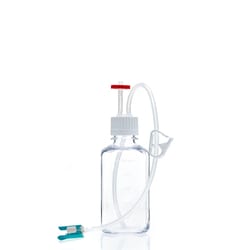 Foxx Life Sciences&nbsp;EZBio MTO Single Use (SUT) Media Bottle Assembly, 250mL, PC, 38-430 VersaCap with Over molded Platinum-Cured Silicone Tubing, Vented Port with Diptube and Micro CNX, Aseptic Transfer System, Sterile, 10/Case