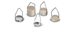 TA Instruments&nbsp;Platinum Sample Pans 100µL Pkg of 3, for Use with Discovery SA and All Discovery TGAs, Temperature Range Ambient to 1000°C