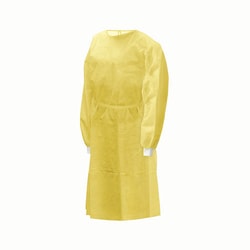 Med Vet International&nbsp;Isolation Gown, Yellow, J0736, 50/Case