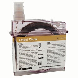 Med Vet International&nbsp;Braun Catgut 50m Cassette Suture, Size 3, J0091C3