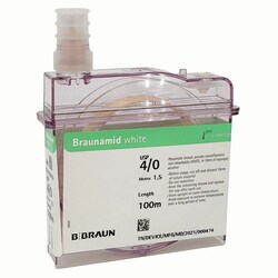 Med Vet International&nbsp;Braun Cassette #4/0 4/0 USP 100m(328')L.Medium Fine, J0091040, Each