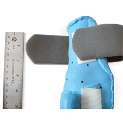 Med Vet International&nbsp;Soft Padded Velcro Strapping, 2in x 36in Strap, with 12in Hook for Splints, J0940T, Each