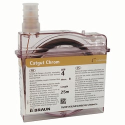 Med Vet International&nbsp;Braun Catgut 25m Cassette Suture, Size 4, J0091C4