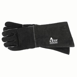 Med Vet International&nbsp;Leather Restraint Gloves Black  XLarge, J0455D, Each